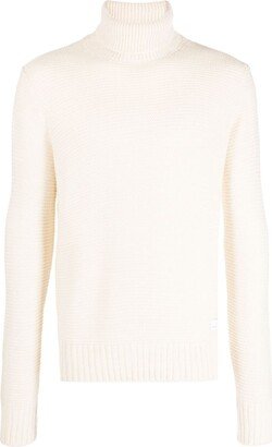 Roll-Neck Open-Knit Jumper