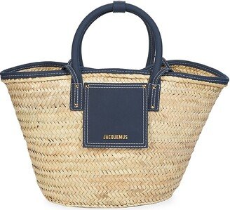 Le Panier Soli Straw & Leather Tote Bag