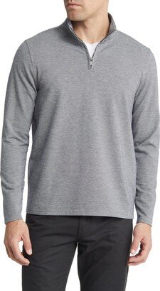 Geometric Jacquard Quarter Zip Pullover