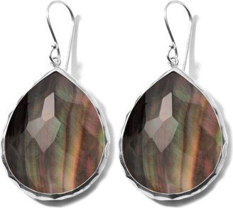 sterling silver Rock Candy® Large Teardrop black shell earrings