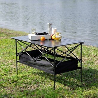 IGEMAN Aluminum Picnic Tables with 2-Oxford Cloth Chair