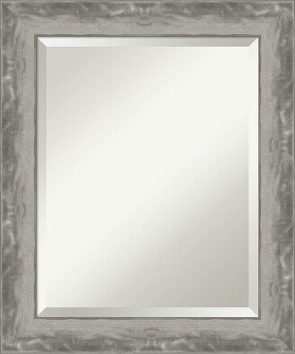 Waveline Silver-tone Framed Bathroom Vanity Wall Mirror, 20.38