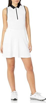 Racerback Flounce Dress (Brilliant White) Women's Clothing