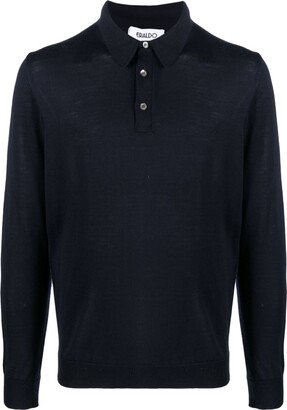 ERALDO Long-Sleeve Wool Polo Shirt