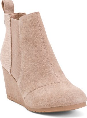 Emery Suede Chelsea Wedge Booties for Women