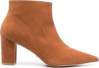 Stuart 75mm zip ankle boots