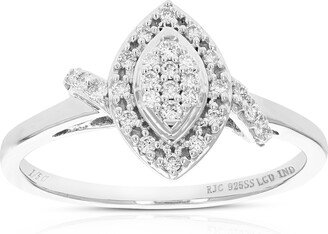 Vir Jewels 1/6 cttw Round Cut Lab Grown Diamond Engagement Ring .925 Sterling Silver Prong Set