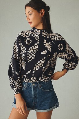 By Anthropologie,Maeve The Beatriz Mock-Neck Sweater