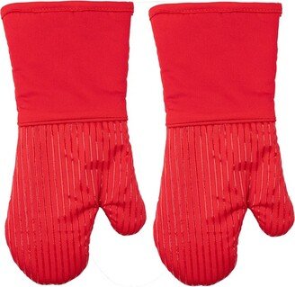 MU Kitchen Silicone Oven Mitt, Set of 2, Fire