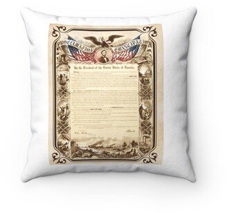 Emancipation Proclamation Poster Pillow - Throw Custom Cover Gift Idea Room Decor