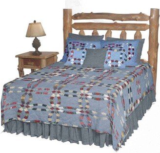 Blue Cascade Ensemble Sets, Various Combinations, Cotton Reversible Quilt, Deliver in 3 Weeks