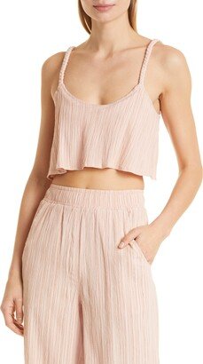 Ripple Gauze Crop Camisole