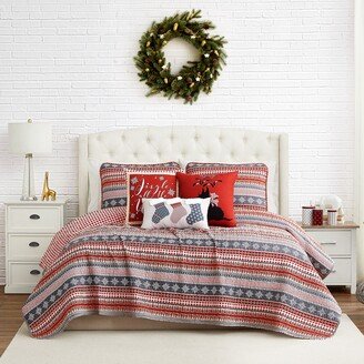 Cozy Cottage Oversized Reversable 6-Piece Quilt Set