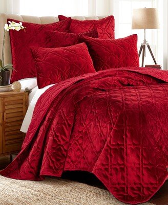 Home Caserta Velvet Reversible Quilt, Twin/Twin Xl