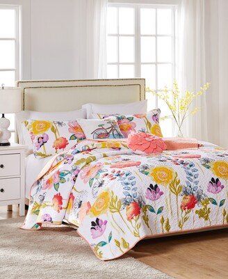 Watercolor Dream Oversized 5 Piece Quilt Set, King