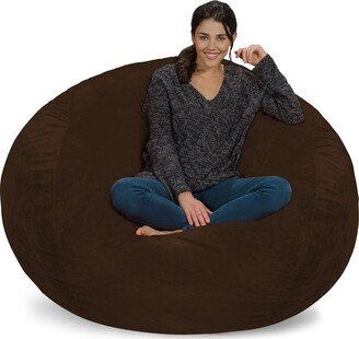 Chill Sack Bean Bag Chair: Giant 5' Memory Foam Furniture Bean Bag - Big Sofa with Soft Micro Fiber Cover - Ultrafur Brown