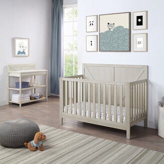 DECO Barnside 4-in-1 Convertible Crib Washed Gray