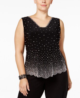 Plus Size Embellished Blouse