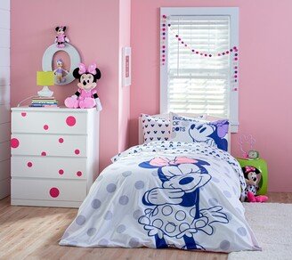 Saturday Park Disney Minnie Mouse Dreaming of Dots 100% Organic Cotton Full Bed Set