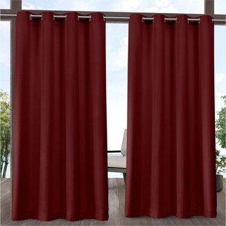 Delano Heavyweight Textured Indoor/Outdoor Grommet Top Curtain Panel Pair, 54 x 84