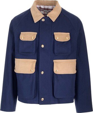 Thom Brown Contrasted Corduroy Cropped Coat
