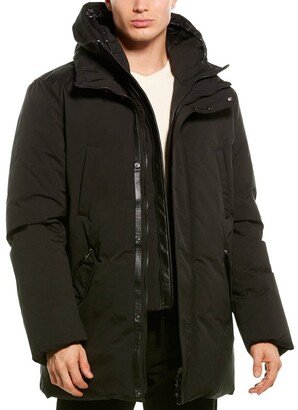 Edward Leather-Trim Down Coat