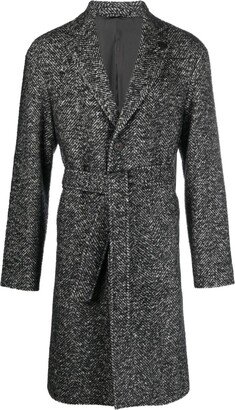 Single-Breasted Belted Coat-AJ