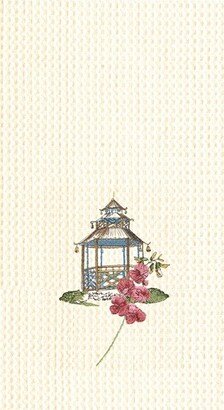 Colonial Williamsburg Garden Folly Pagoda Waffle Weave Cotton Kitchen Towel