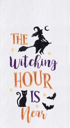 The Witching Hour Halloween Cotton Embroidered Flour Sack Kitchen Towel