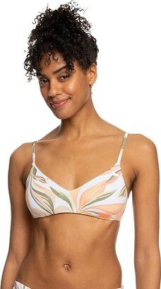 Beach Classics Strappy Bikini Top (Bright White Subtly Salty Flat) Women's Swimwear