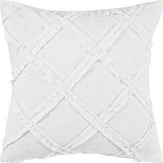 Adelina White Ruffle European Sham 2-Piece Set