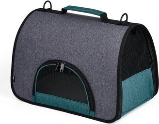 Dogline Dual Color Collapsible Pet Carrier - Teal