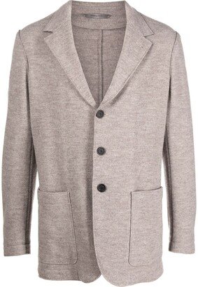 Single-Breasted Wool Blazer-AB