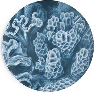 Salad Plates: Coral All Over In Sea Blue Salad Plate, Blue