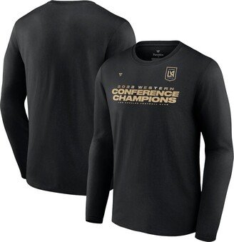 Men's Branded Black Lafc 2022 Mls Western Conference Champions Locker Room Long Sleeve T-shirt