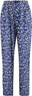 Allover Logo Printed Pajama Pants