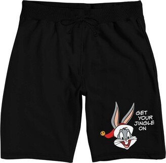 Get Your Jingle On Men's Black Sleep Pajama Shorts-Medium