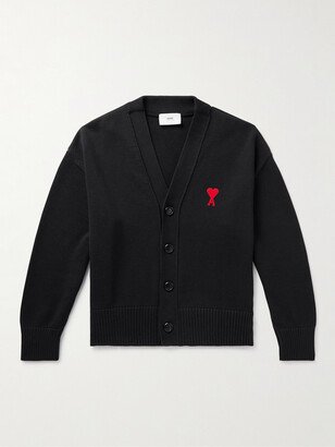 Logo-Embroidered Cotton and Merino Wool-Blend Cardigan