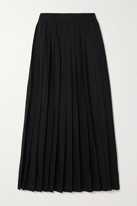 The Frankie Shop - Bailey Pleated Twill Maxi Skirt - Black