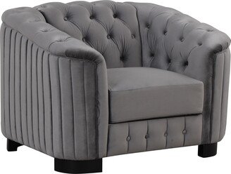 RASOO 41.5 Velvet Upholstered Accent Sofa - Modern Single Sofa Chair with Thick Removable Seat Cushion