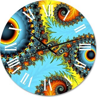 Designart 'Fractal Portal Magic IV' Modern wall clock