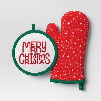 Holiday Merry Christmas Oven Mitt - Wondershop™