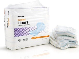 McKesson Classic Incontinence Liner, Disposable, Unisex, Light Absorbency, 20 Count, 1 Pack