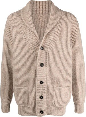 Fortela Ribbed-Knit Wool Blend Cardigan