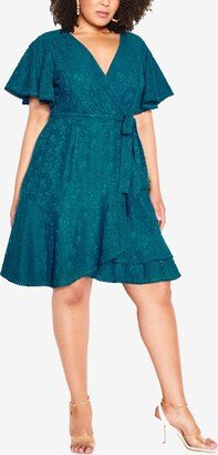 Trendy Plus Size Sweet Love Lace Dress