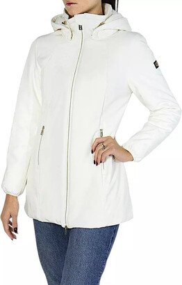 Yes Zee White Polyamide Jackets & Women's Coat