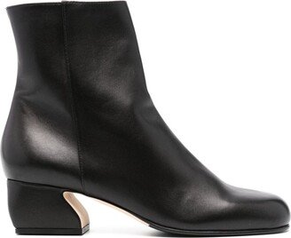 Round-Toe 60mm Leather Boots