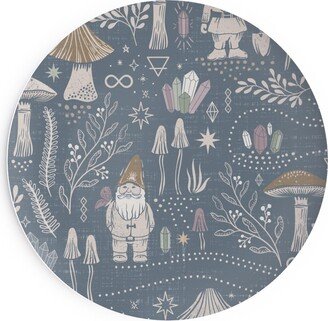 Salad Plates: Magical Forest Gnomes - Earthy Blue Salad Plate, Blue