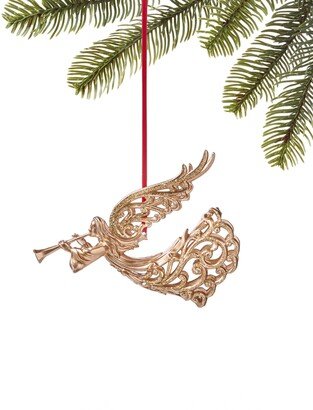 Blessed Gold-Tone Angel Playing Trumpet Ornament, Created for Macy's