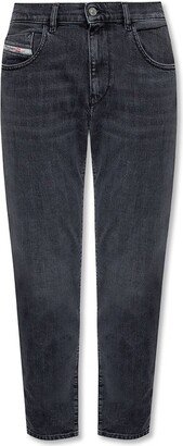 Straight Leg Washed Effect Jeans-AA